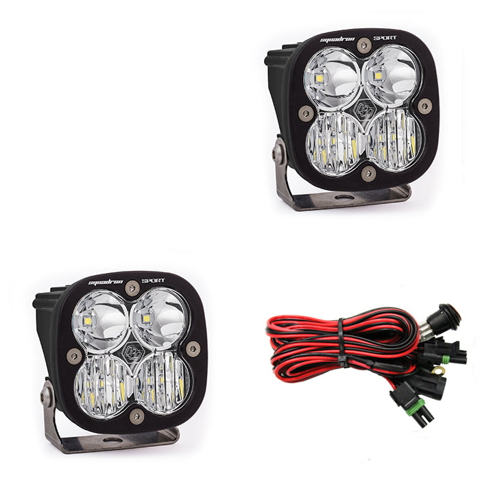 Baja Designs Squadron Sport, Pair Driving/ Combo LED Clear